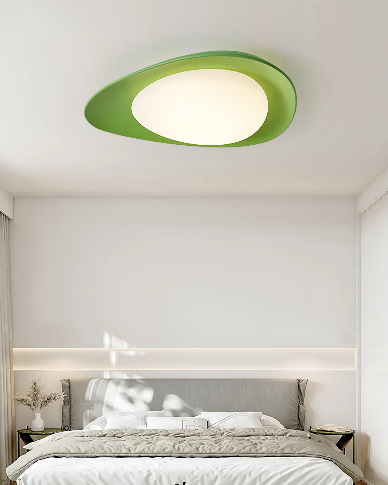 Tonia Ceiling Lamp | Resin Body with Integrated LED | Green or Beige, 36cm/46cm