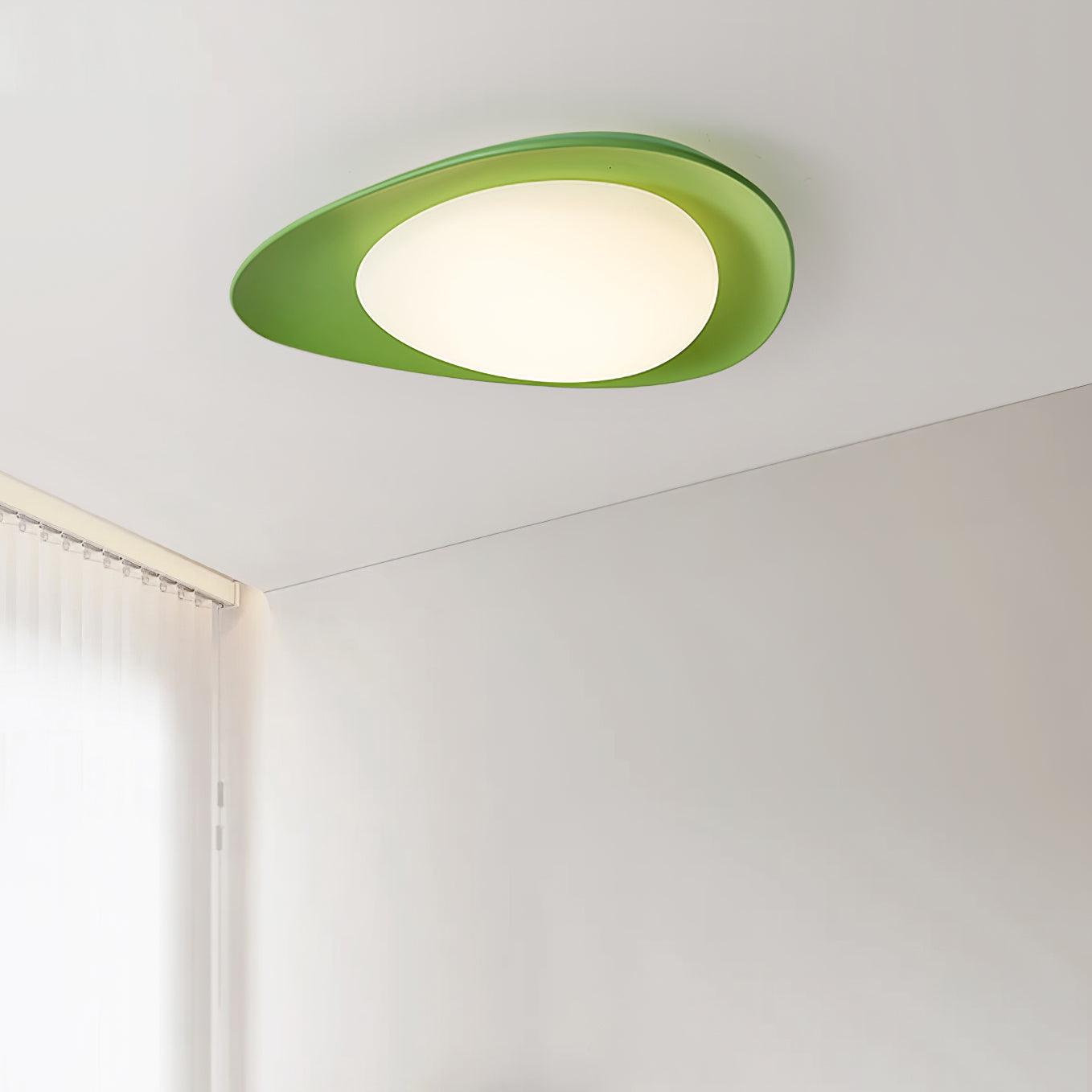 Tonia Ceiling Lamp | Resin Body with Integrated LED | Green or Beige, 36cm/46cm