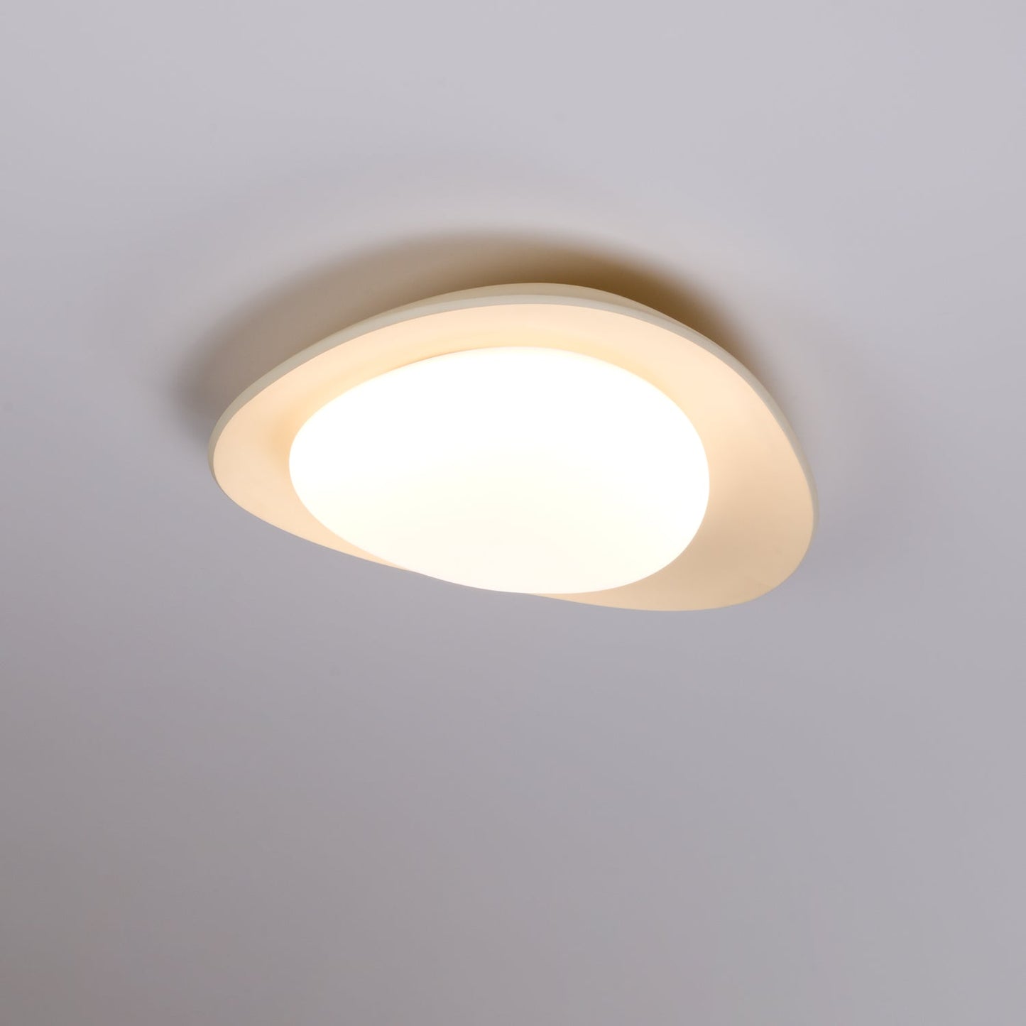 Tonia Ceiling Lamp | Resin Body with Integrated LED | Green or Beige, 36cm/46cm