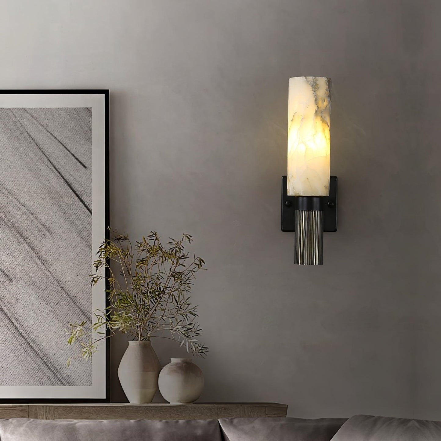 Alabaster Wall Sconce | Natural Stone | Set of 2