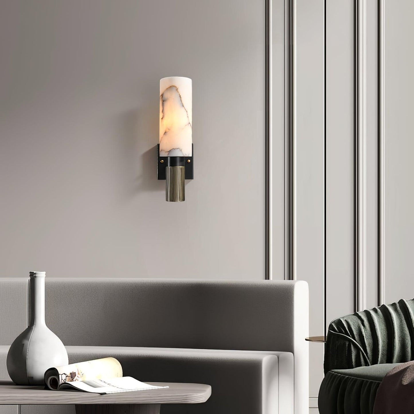 Alabaster Wall Sconce | Natural Stone | Set of 2