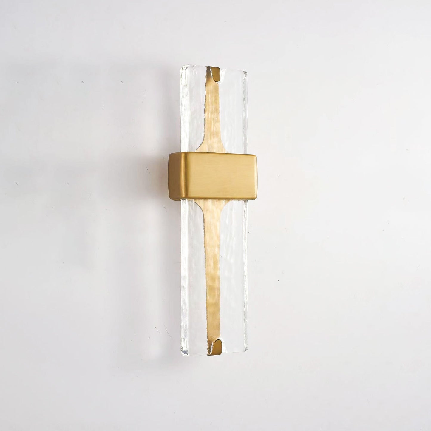 Wall Lamp | Black Metal & Handcrafted Glass | Integrated LED