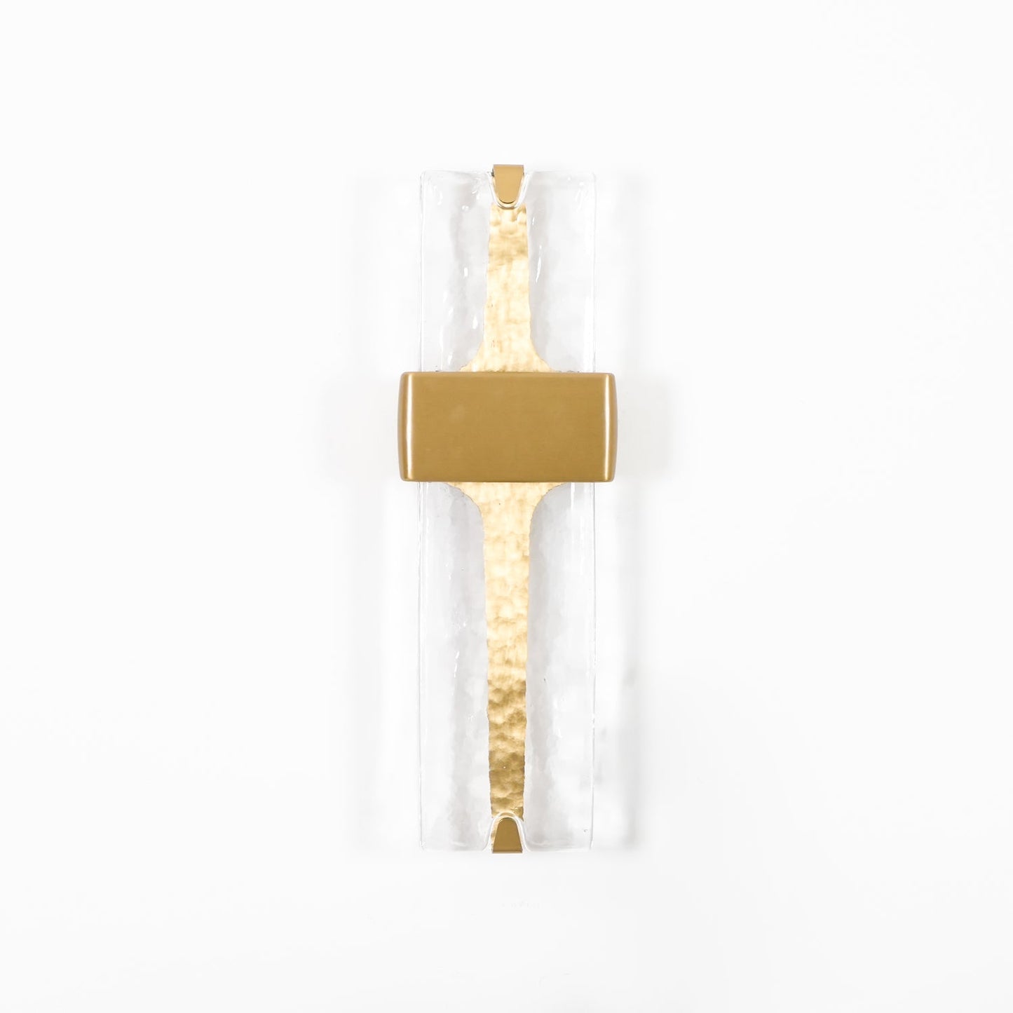 Wall Lamp | Black Metal & Handcrafted Glass | Integrated LED