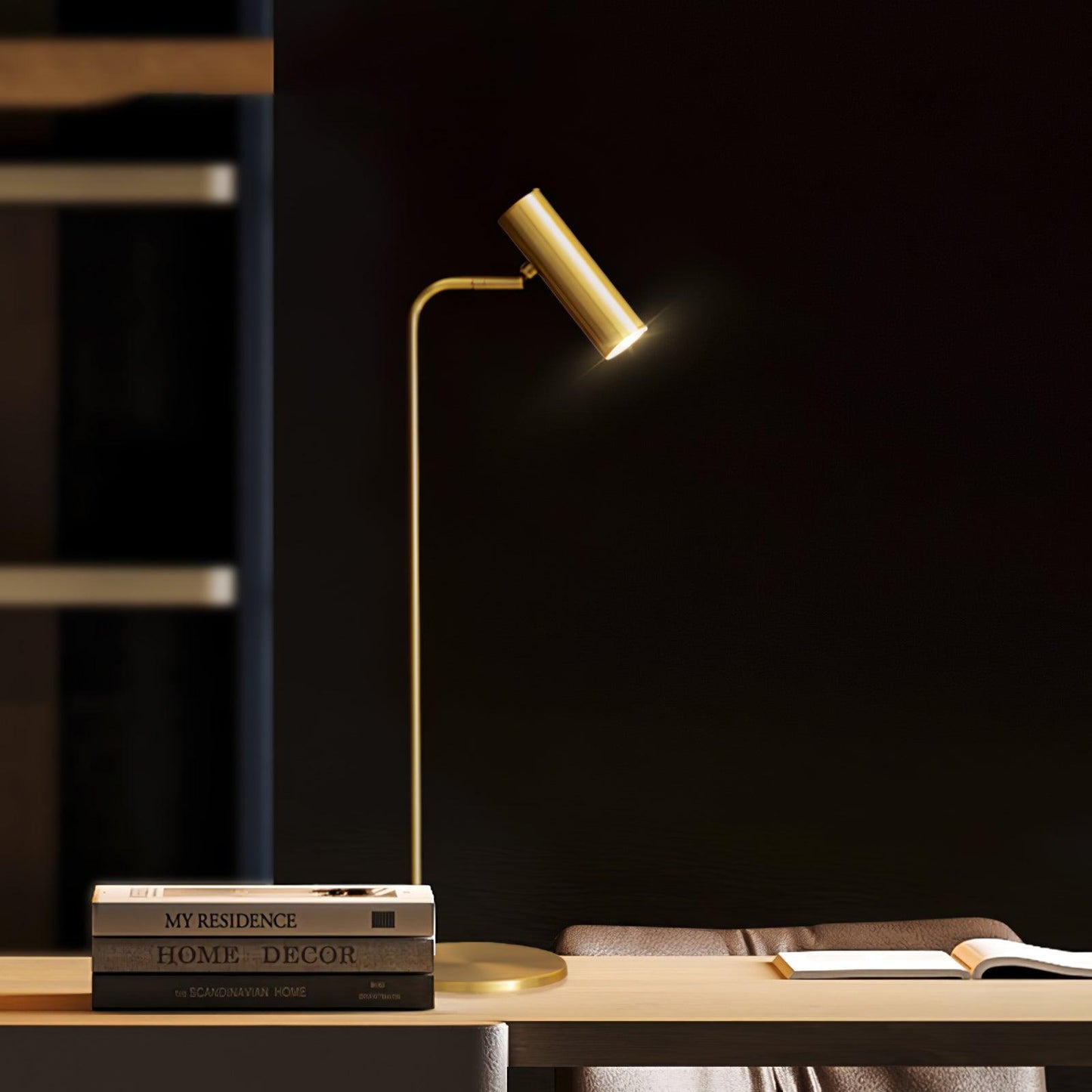 Torris Table Lamp | Satin Brass | Adjustable Height 60cm