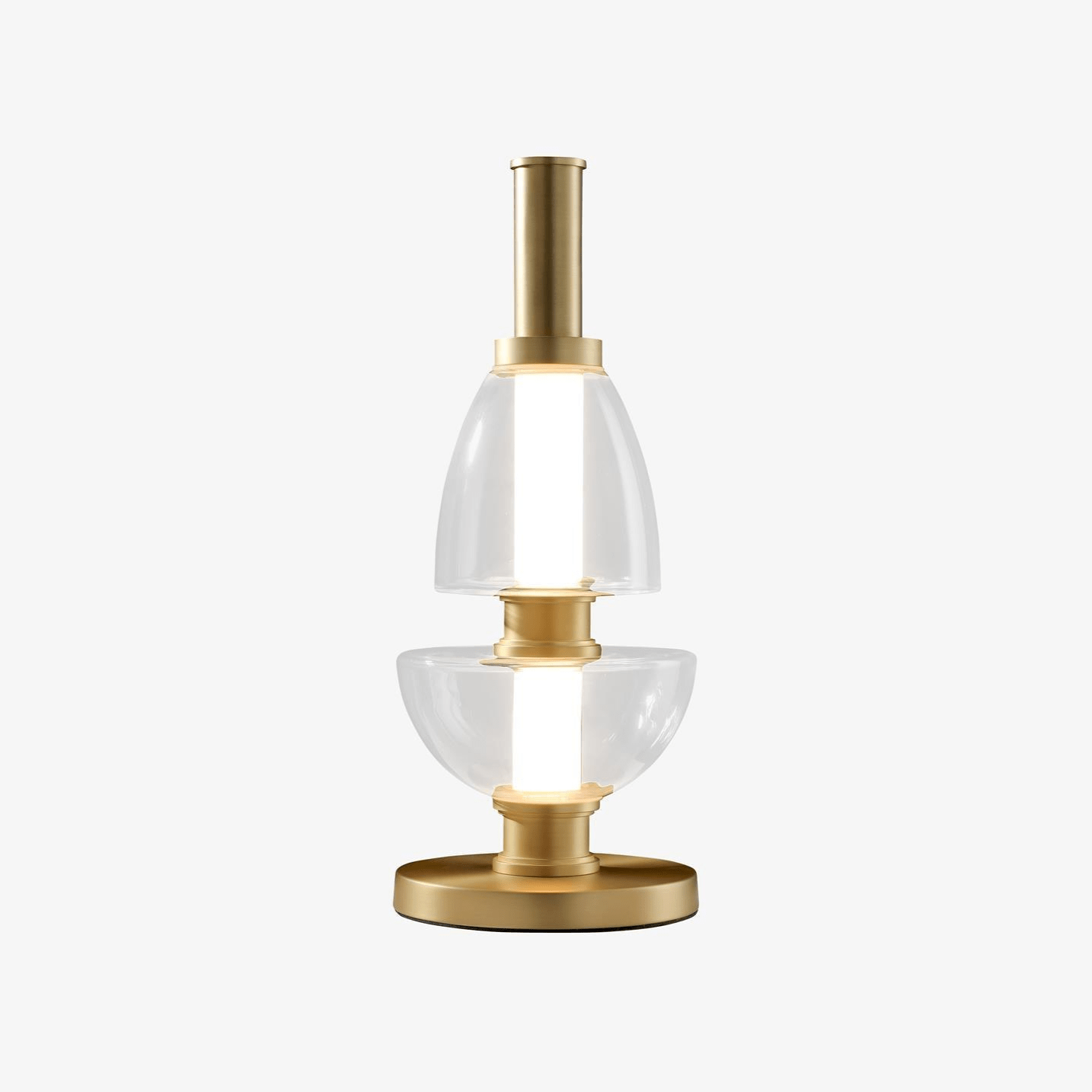 Symbol Table Lamp | Aluminium & Glass | Black & Gold