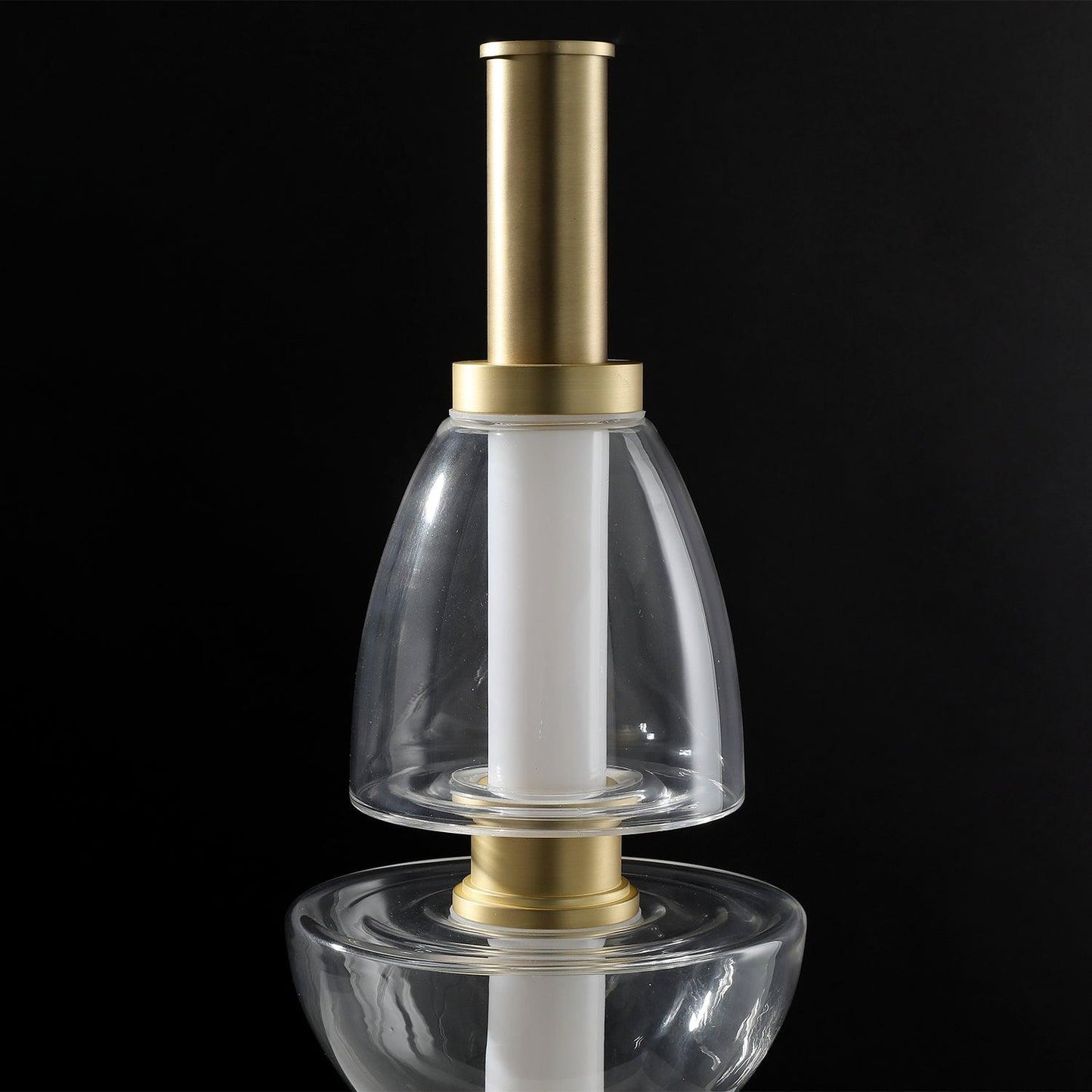 Symbol Table Lamp | Aluminium & Glass | Black & Gold