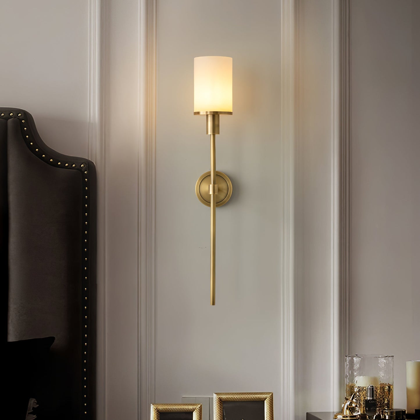 Tracie Wall Sconce | Alabaster & Metal | Set of 2