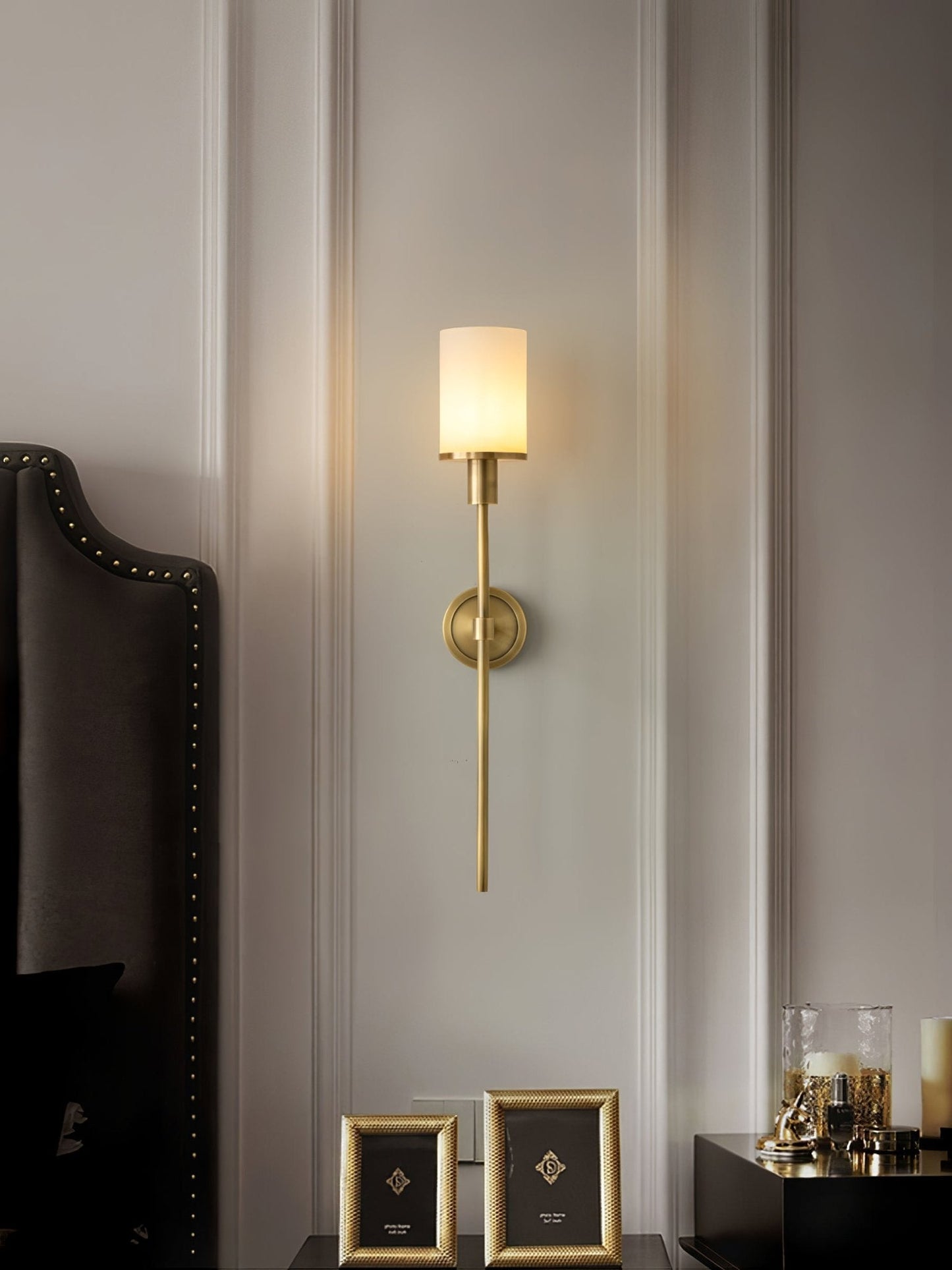 Tracie Wall Sconce | Alabaster & Metal | Set of 2