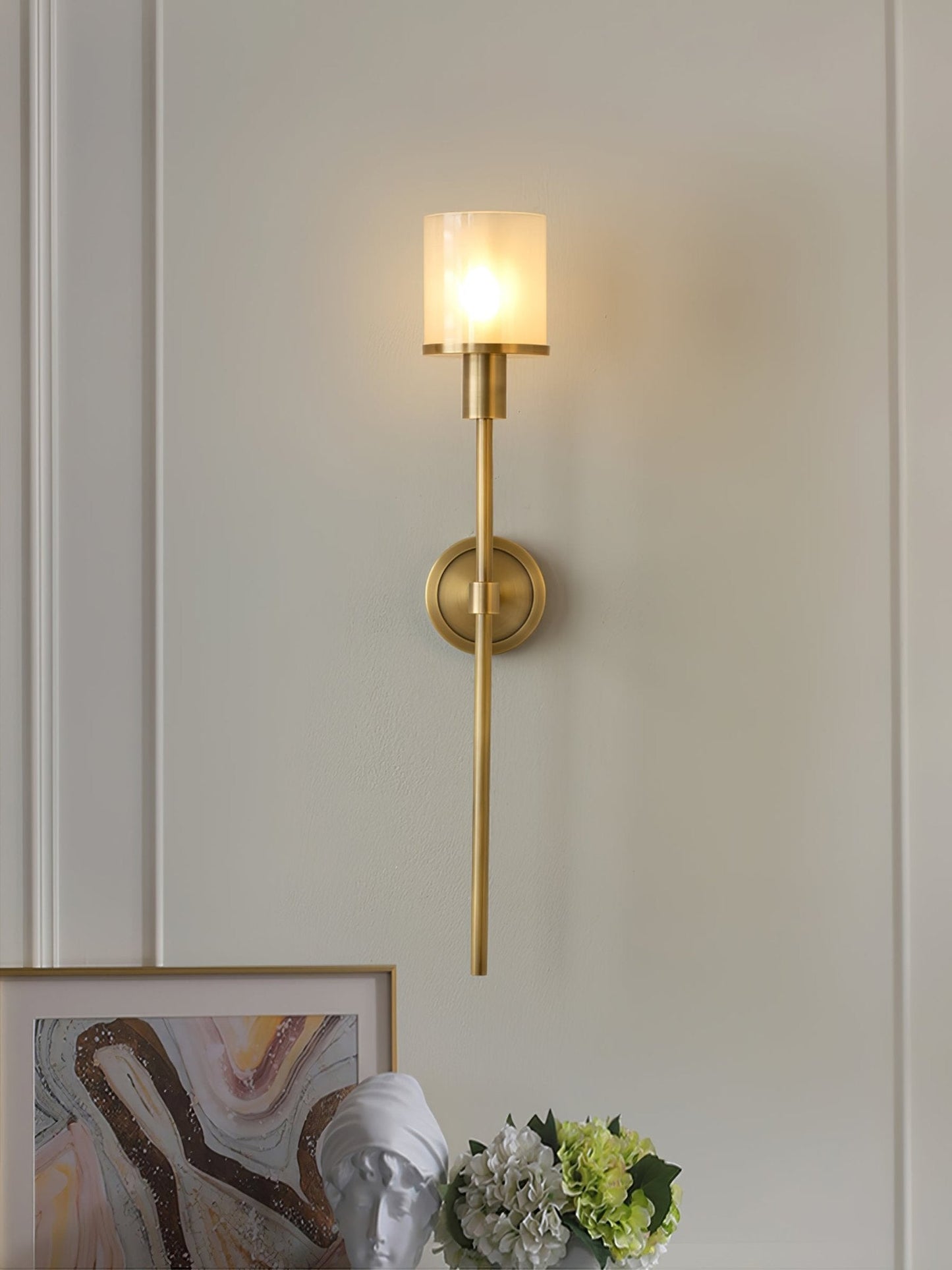 Tracie Wall Sconce | Alabaster & Metal | Set of 2