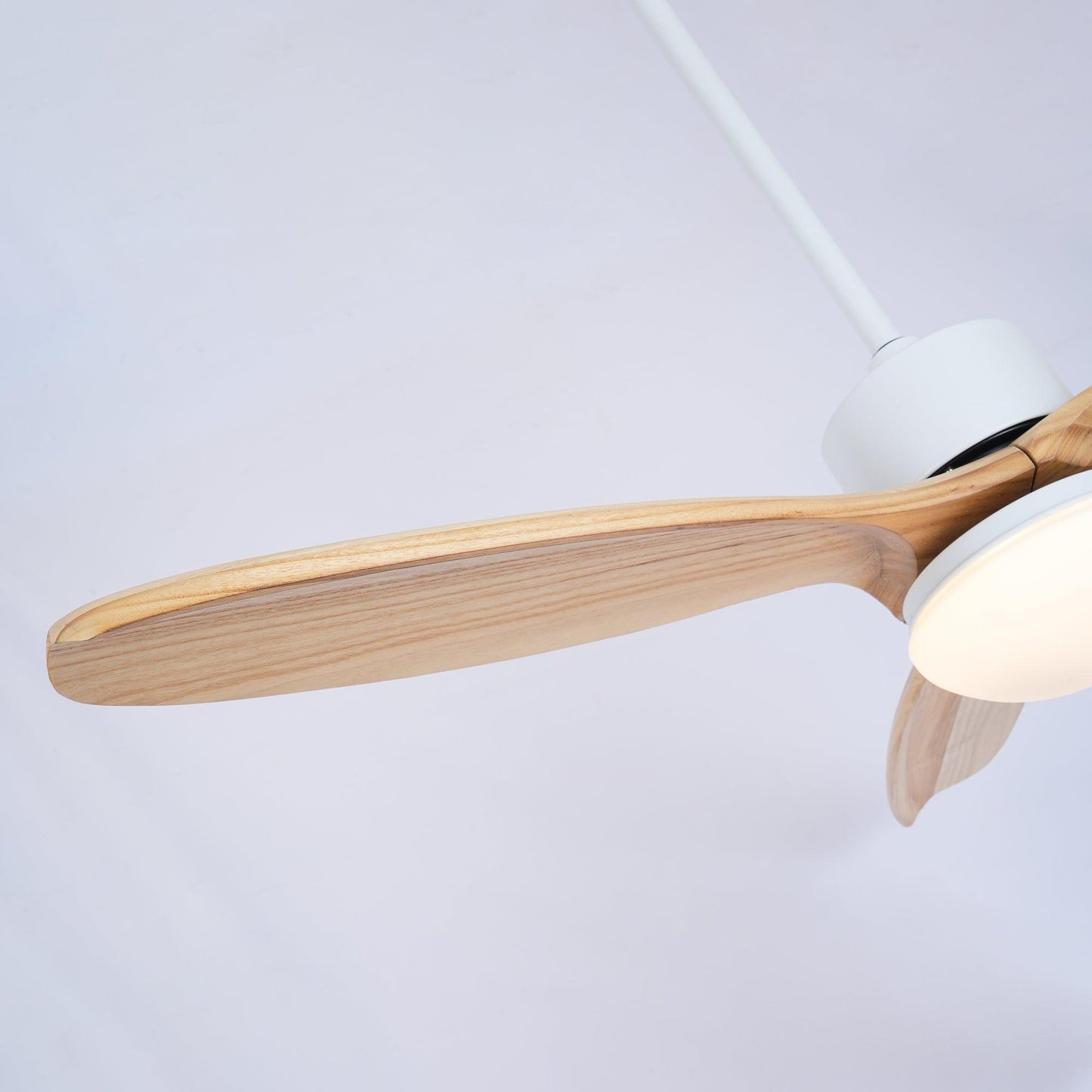 Harborough 3 Ceiling Fan Light | LED Integrated | White & Wooden