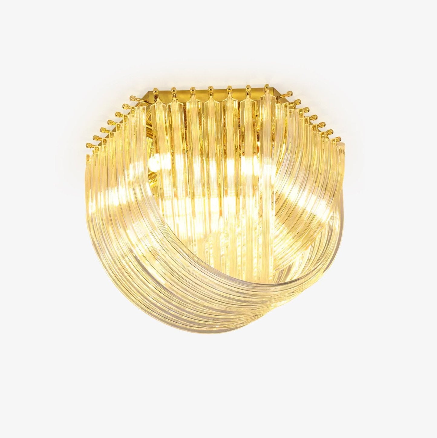 Trevi Murano Ceiling Lamp | Gold Finish & Sculptural Glass | 50cm, 65cm, 80cm Sizes