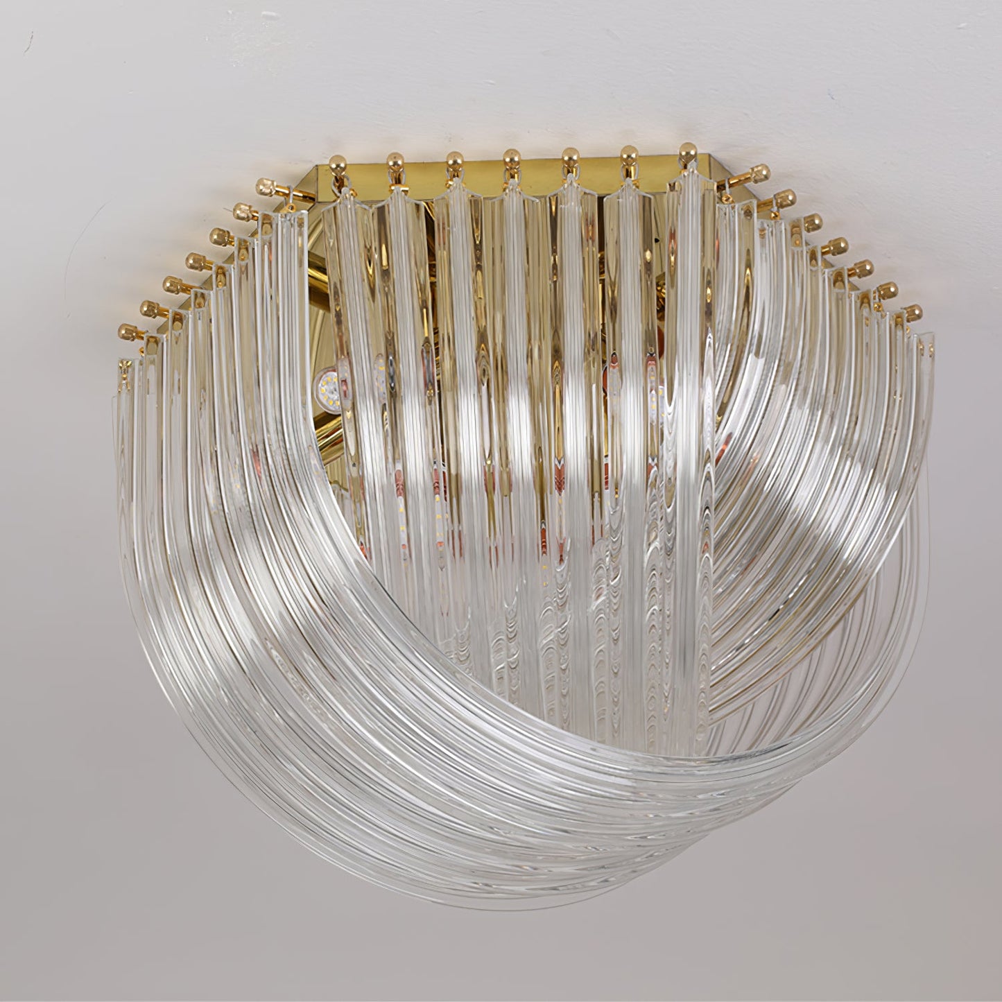 Trevi Murano Ceiling Lamp | Gold Finish & Sculptural Glass | 50cm, 65cm, 80cm Sizes