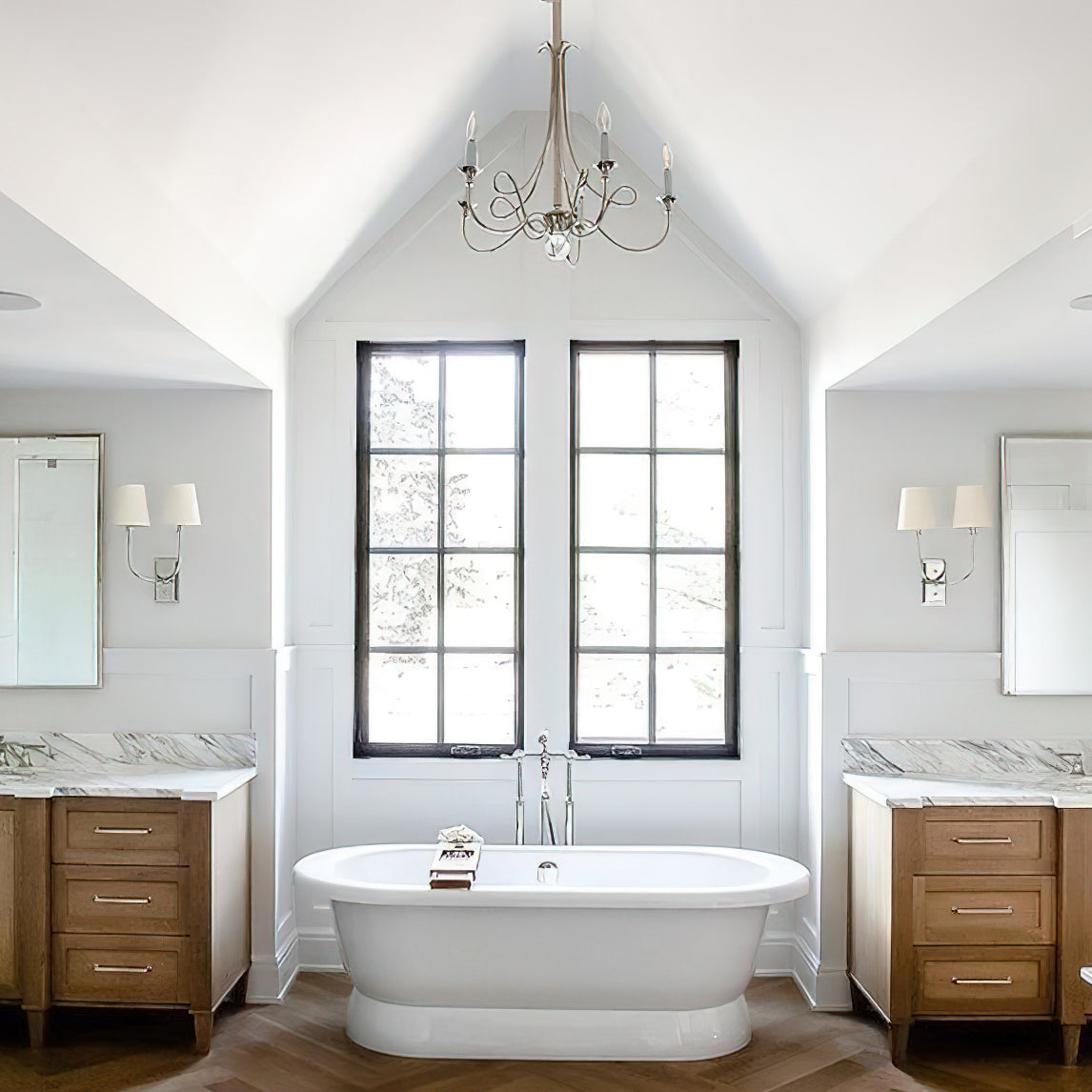 Twist Chandelier | Antique Brass & Crystal | 5-Light