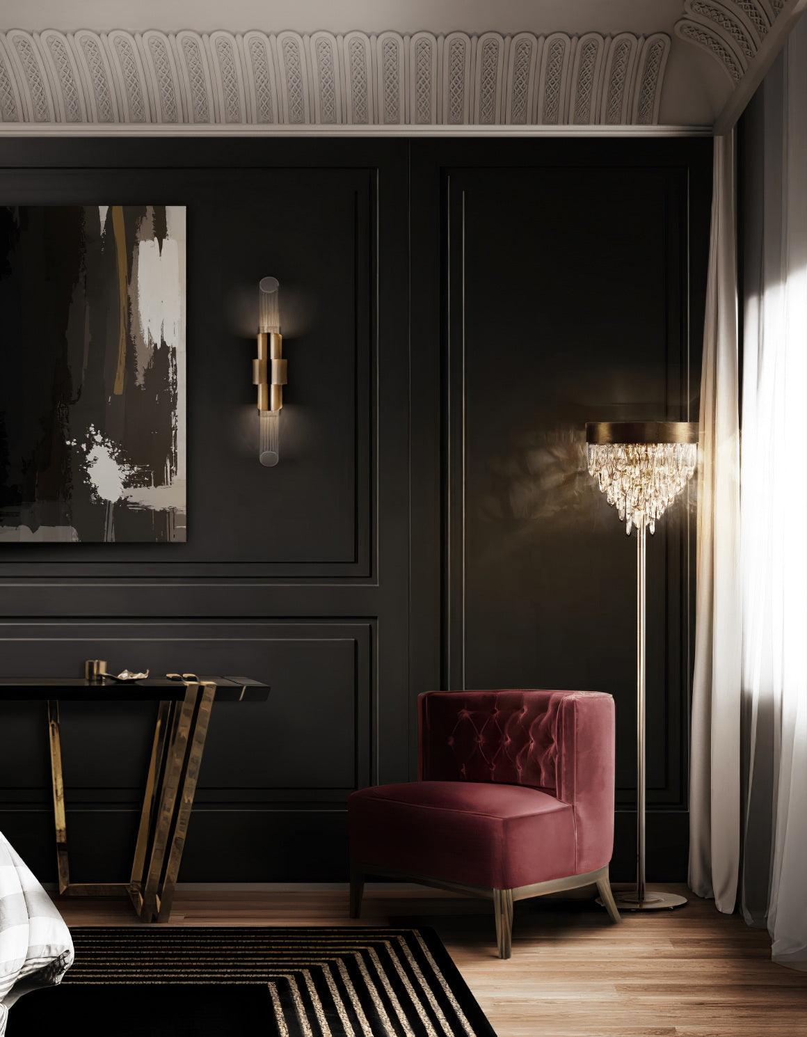 Tycho Wall Lamp | Electroplated Gold & Crystal | Set of 2