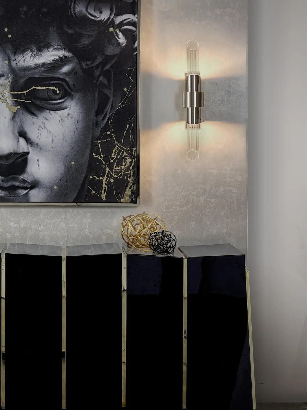 Tycho Wall Lamp | Electroplated Gold & Crystal | Set of 2