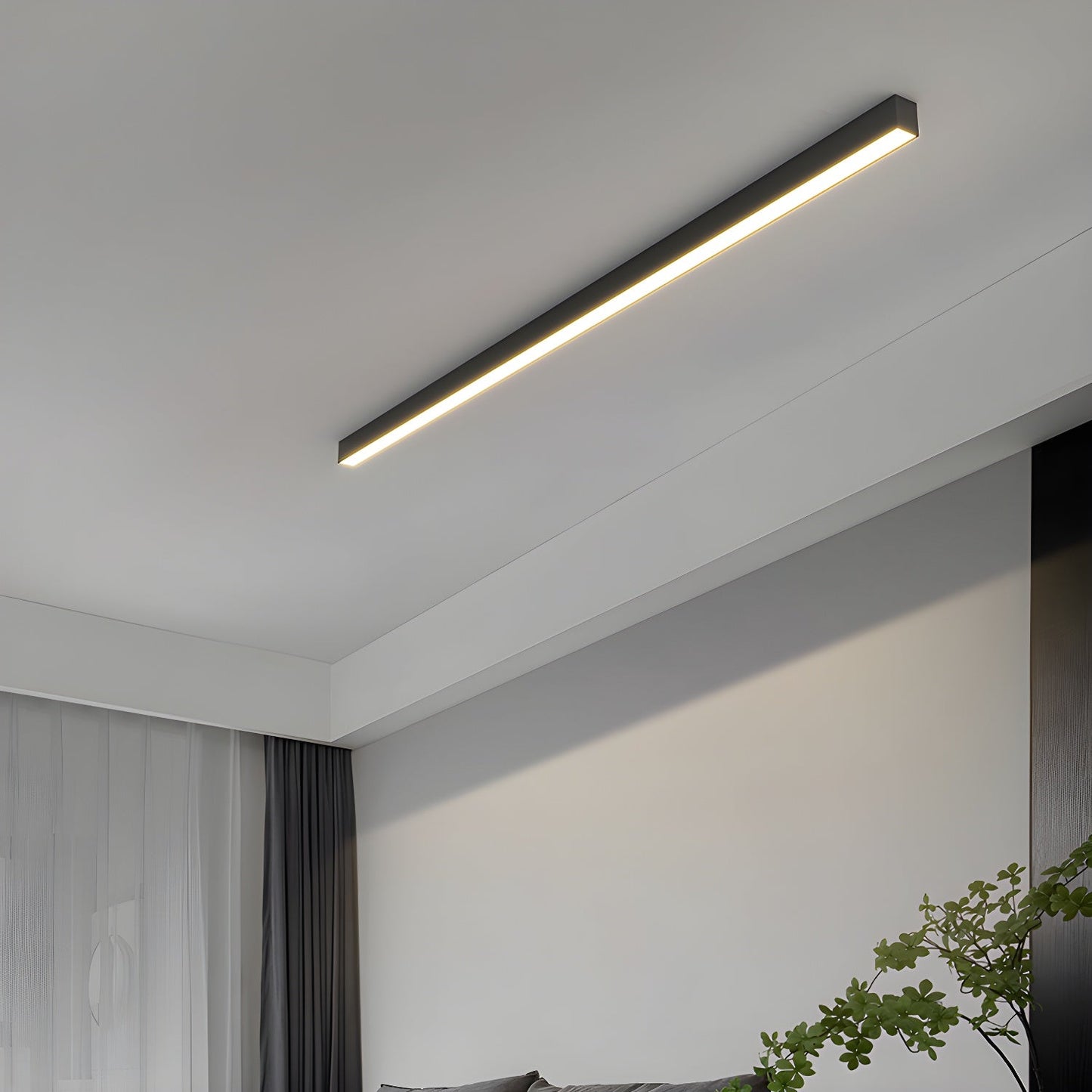 Linear Ceiling Light | Ultra Slim Metal & Acrylic | Multiple Sizes Available