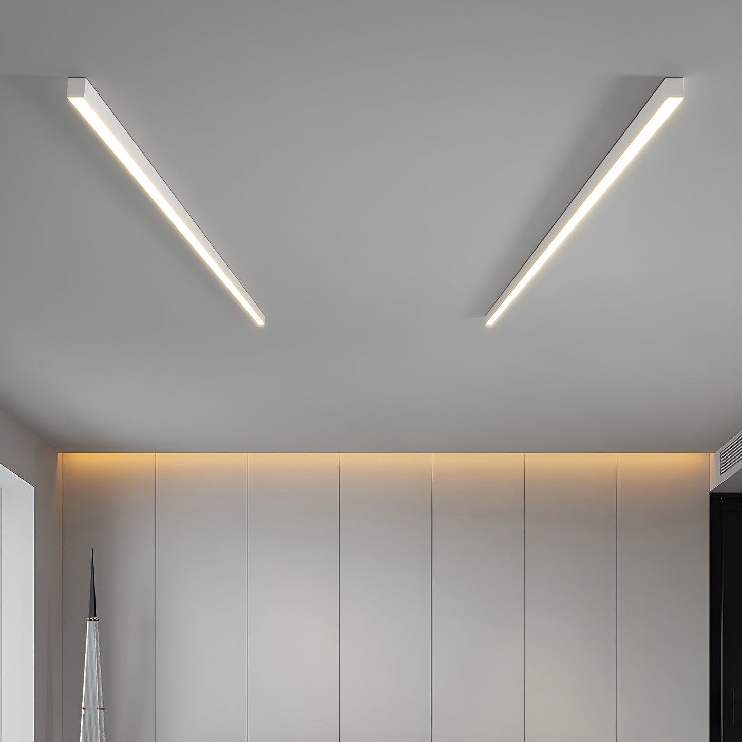 Linear Ceiling Light | Ultra Slim Metal & Acrylic | Multiple Sizes Available