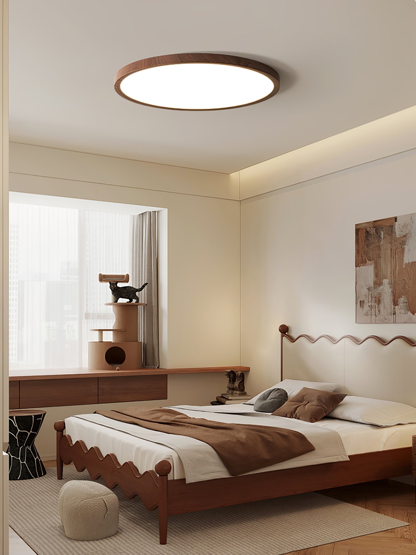 Round Ceiling Light | Ultrathin Acrylic & Metal | Multiple Sizes Available