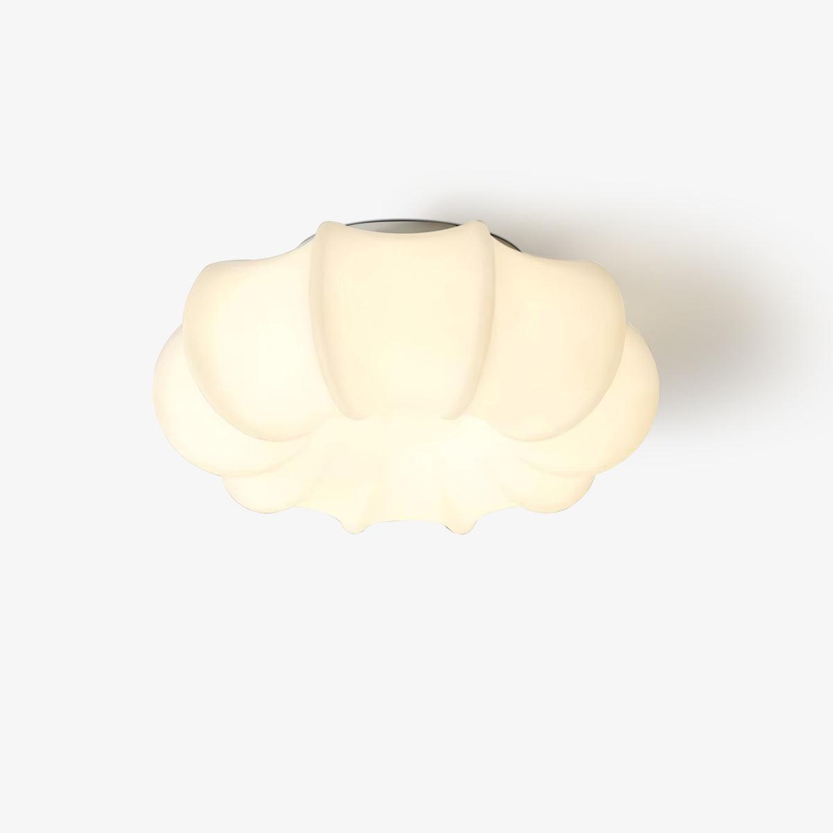 Umbrella Ceiling Lamp | White Metal & Acrylic | 45cm Diameter