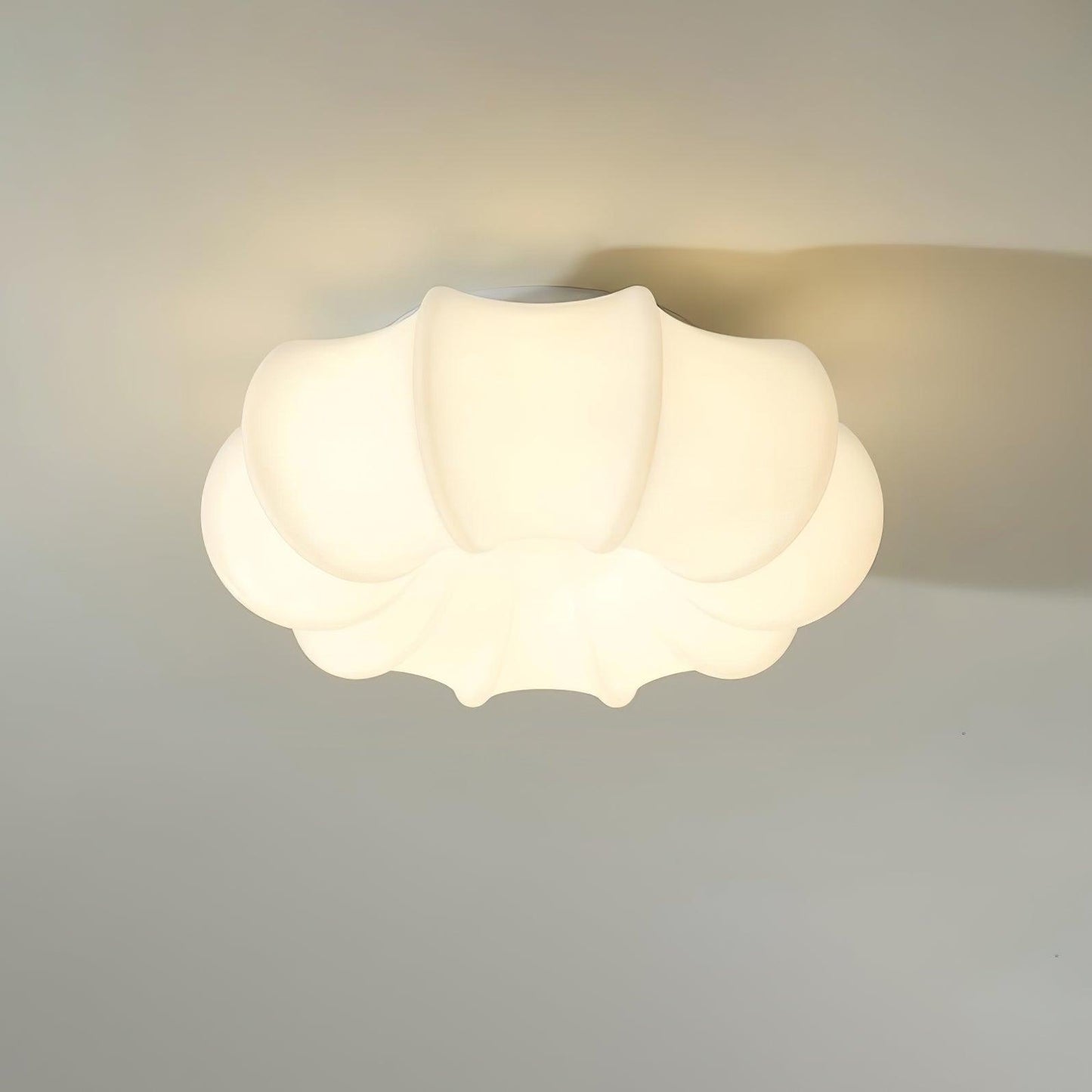 Umbrella Ceiling Lamp | White Metal & Acrylic | 45cm Diameter