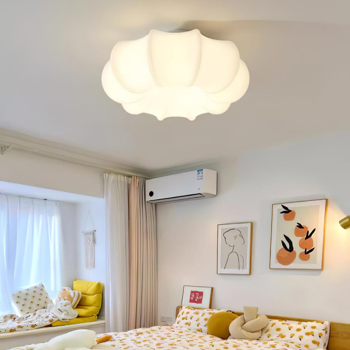 Umbrella Ceiling Lamp | White Metal & Acrylic | 45cm Diameter