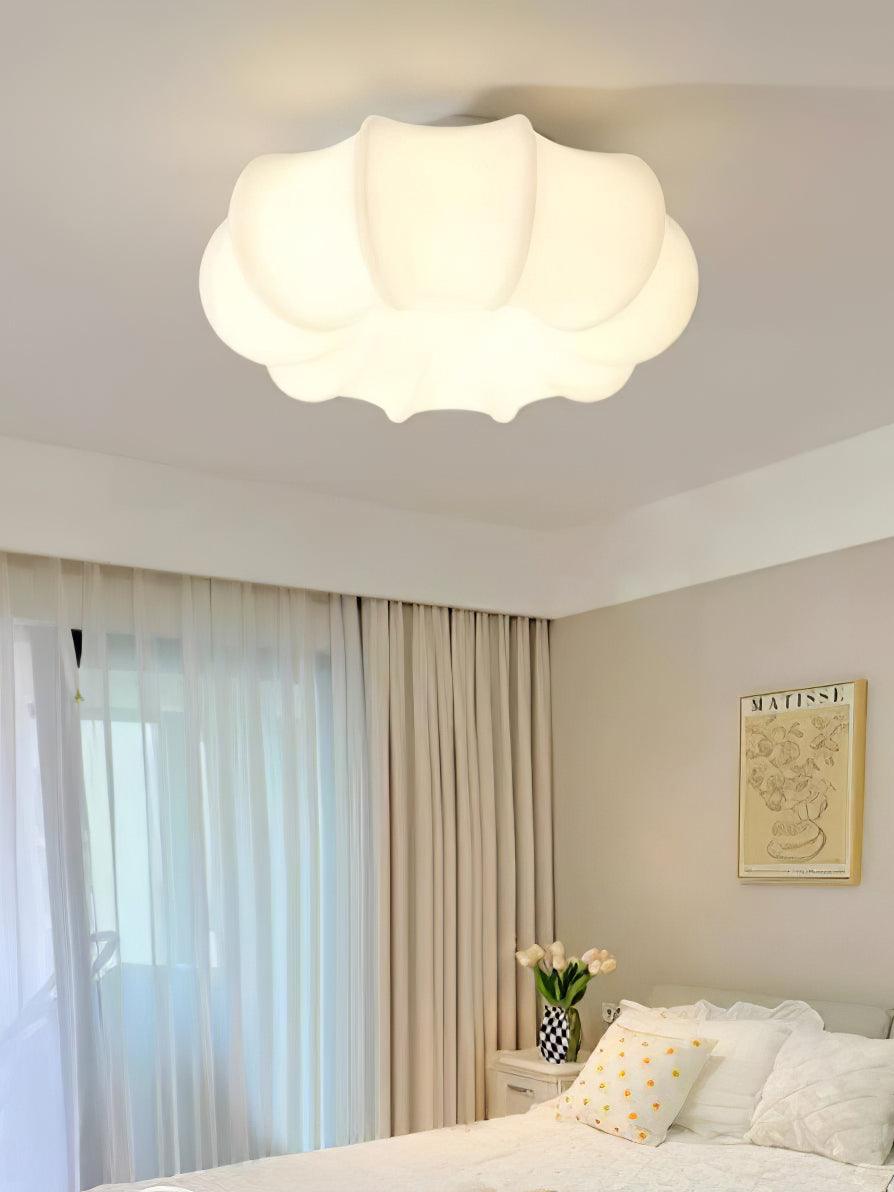 Umbrella Ceiling Lamp | White Metal & Acrylic | 45cm Diameter
