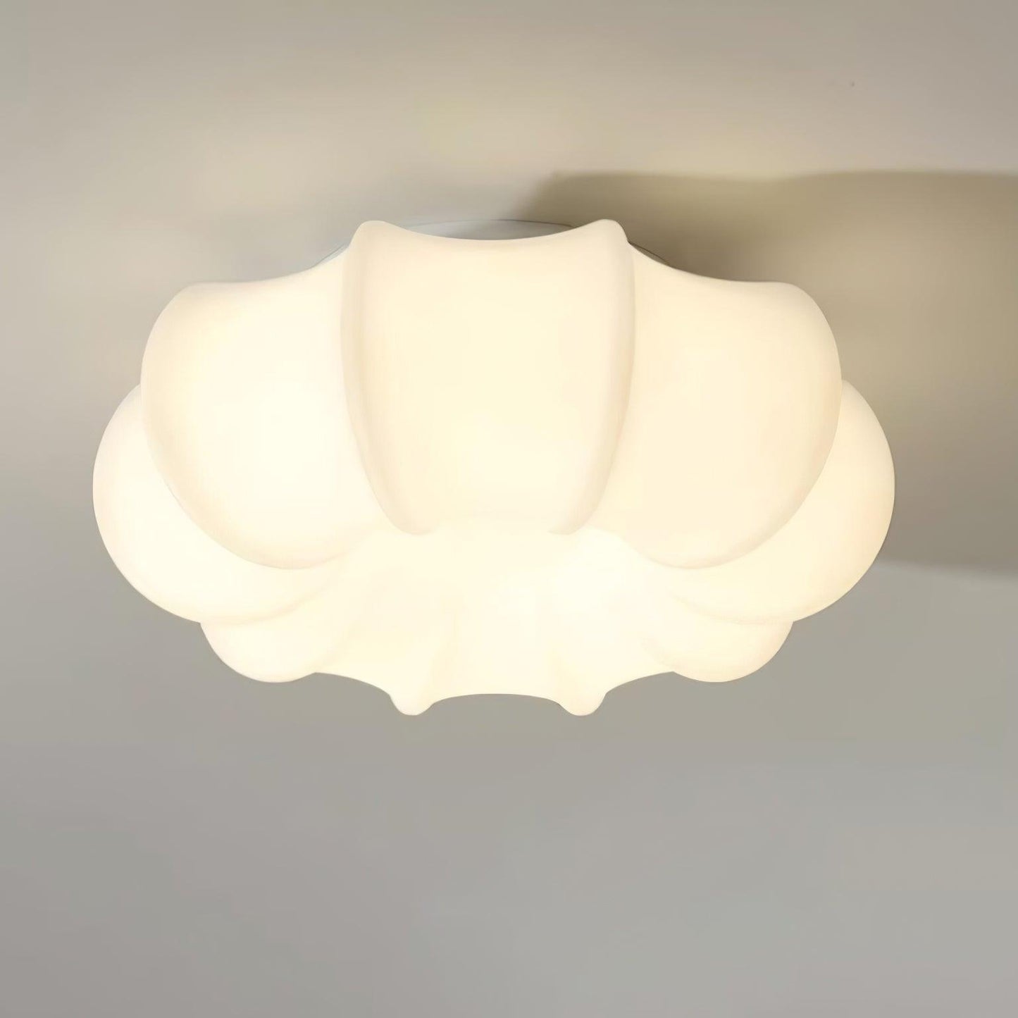 Umbrella Ceiling Lamp | White Metal & Acrylic | 45cm Diameter