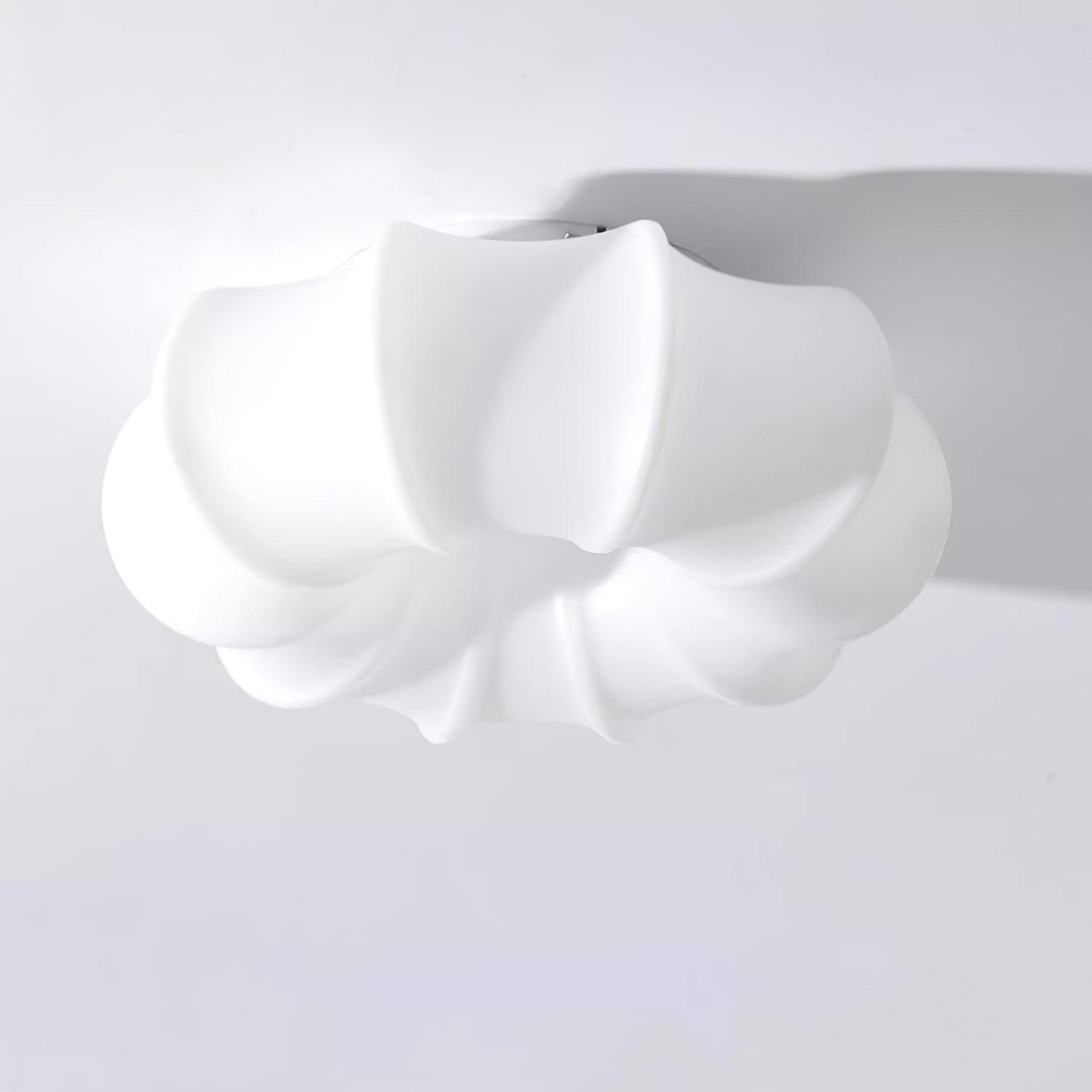 Umbrella Ceiling Lamp | White Metal & Acrylic | 45cm Diameter