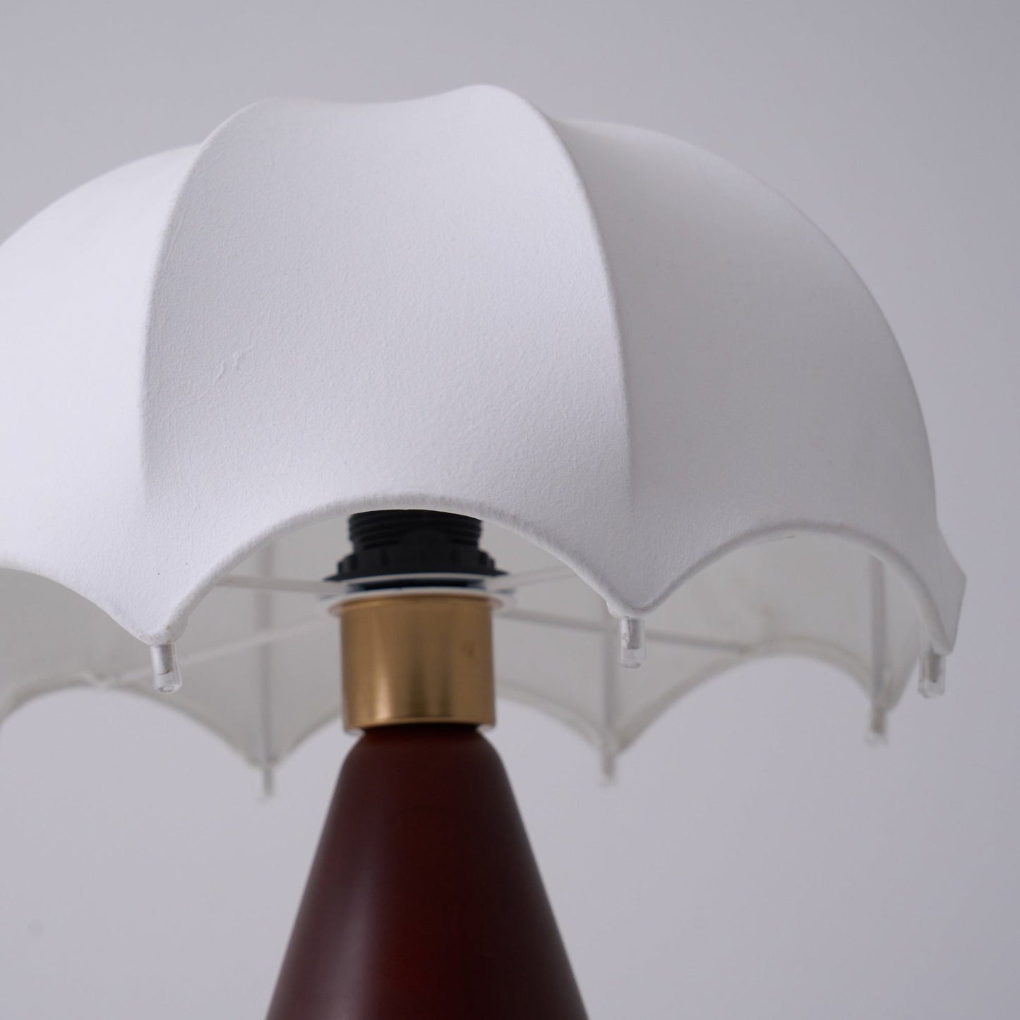 Silk Table Lamp | Rechargeable LED | White Shade & Walnut Base