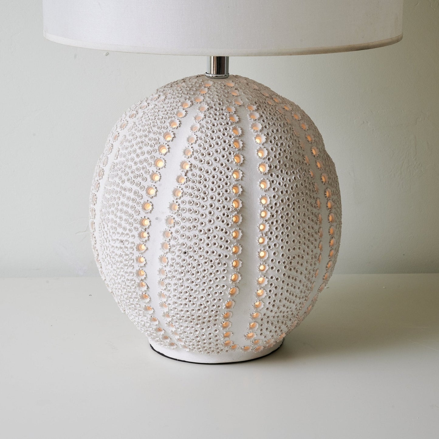 Ceramic Table Lamp | Soft White Finish | 60cm Height
