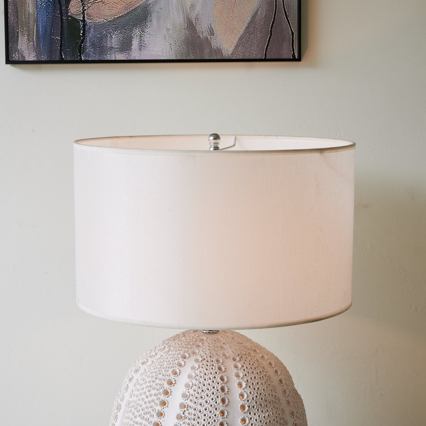 Ceramic Table Lamp | Soft White Finish | 60cm Height