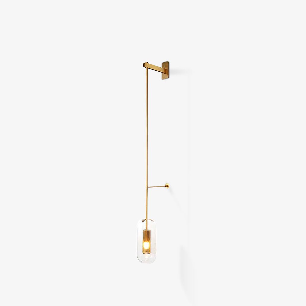 Vadim Wall Lamp Set | Glass & Metal | Black or Gold