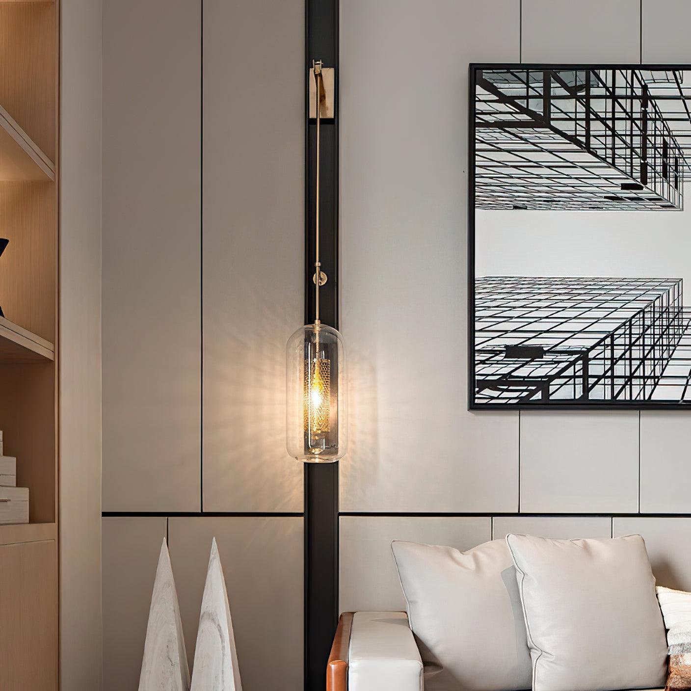 Vadim Wall Lamp Set | Glass & Metal | Black or Gold