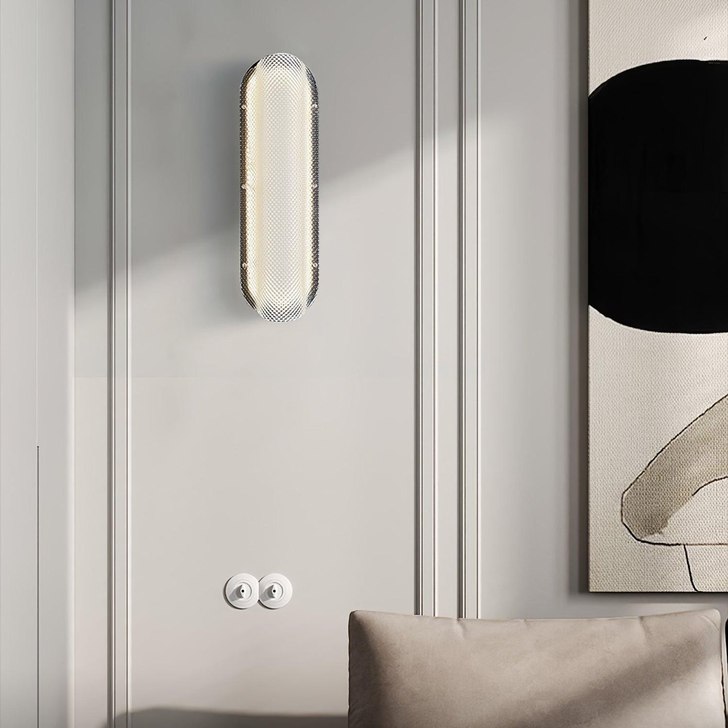 Vale Wall Lamp Set | Metal & Glass | Black Finish