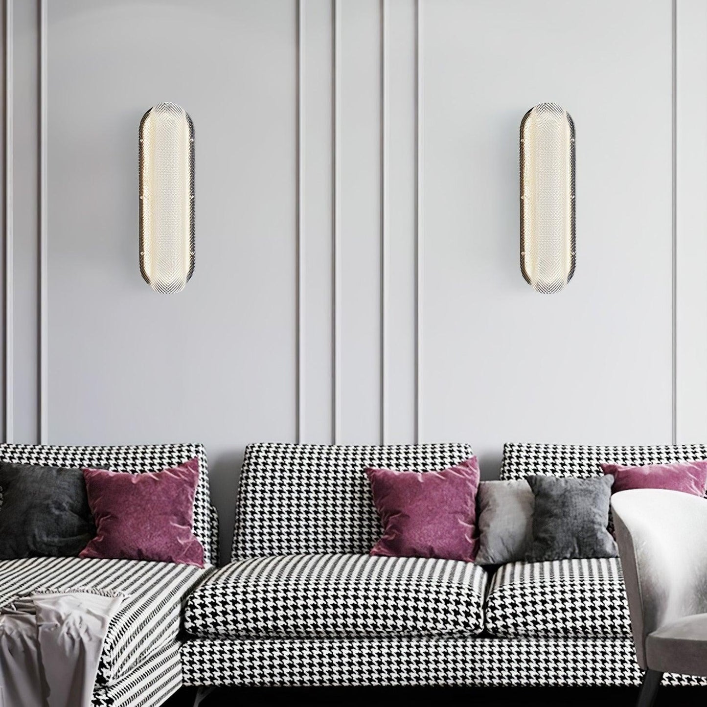 Vale Wall Lamp Set | Metal & Glass | Black Finish