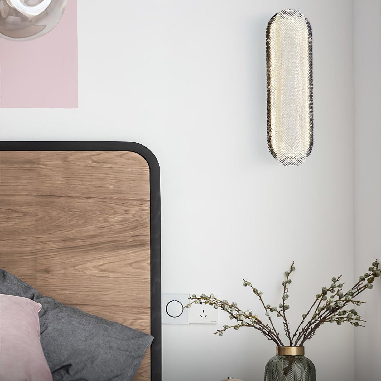 Vale Wall Lamp Set | Metal & Glass | Black Finish