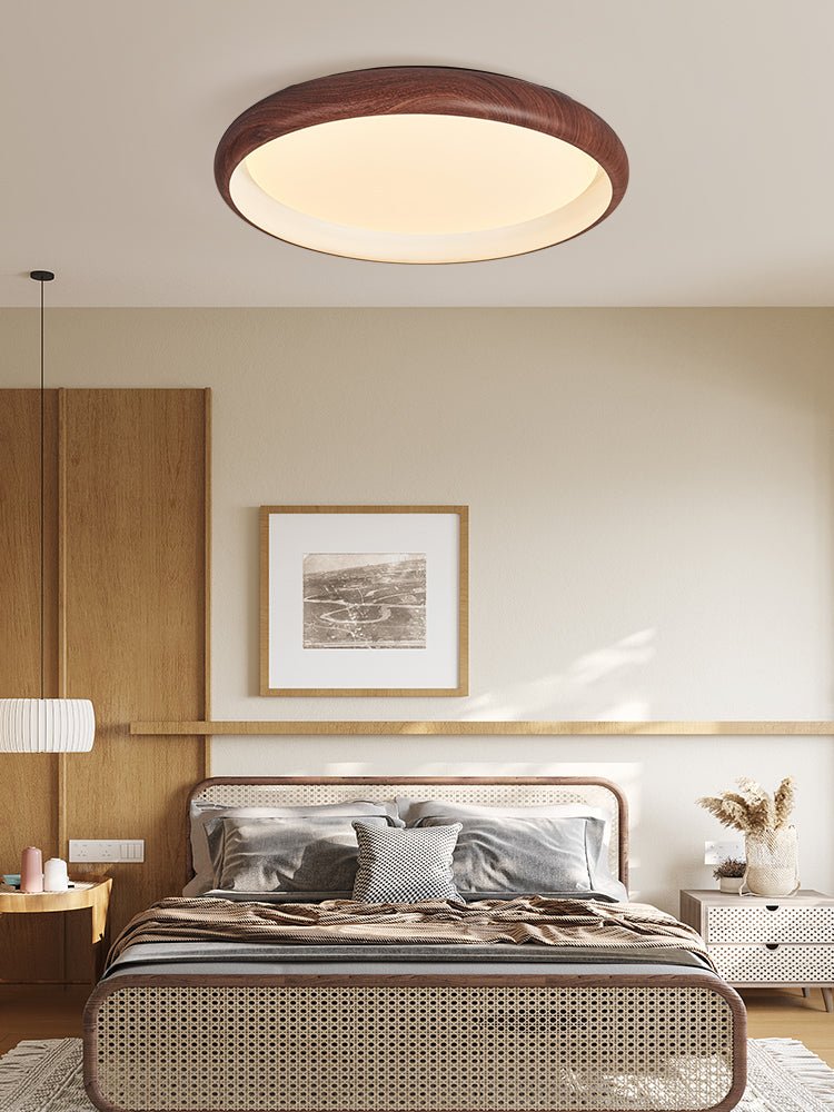 Valencia Ceiling Light | Walnut Finish | 45cm or 55cm Diameter