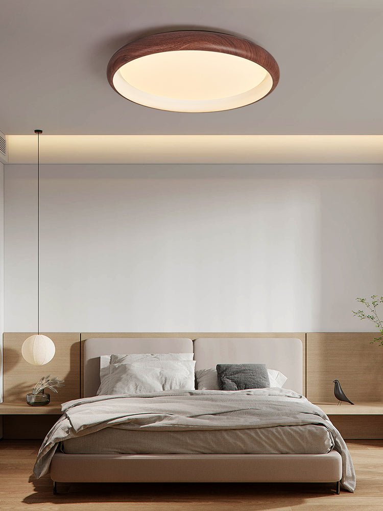 Valencia Ceiling Light | Walnut Finish | 45cm or 55cm Diameter
