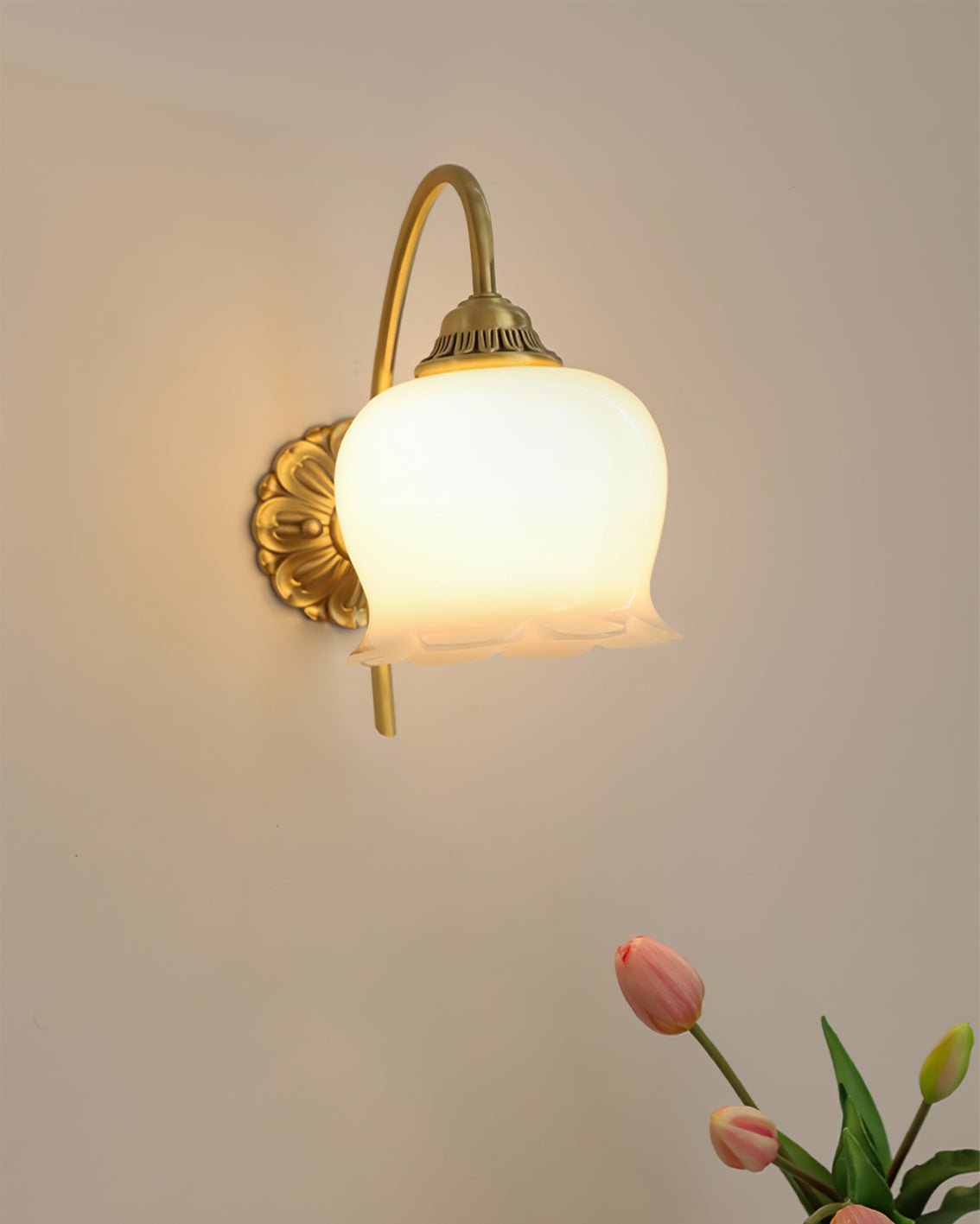Valley Flower Wall Lamp | Solid Brass & Resin | Set of 2