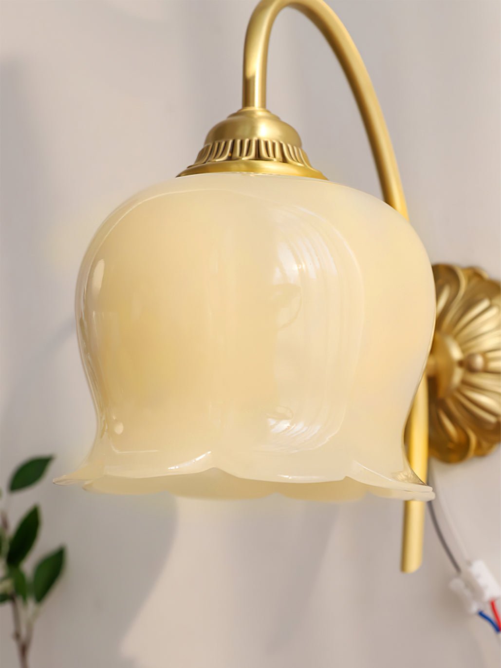 Valley Flower Wall Lamp | Solid Brass & Resin | Set of 2