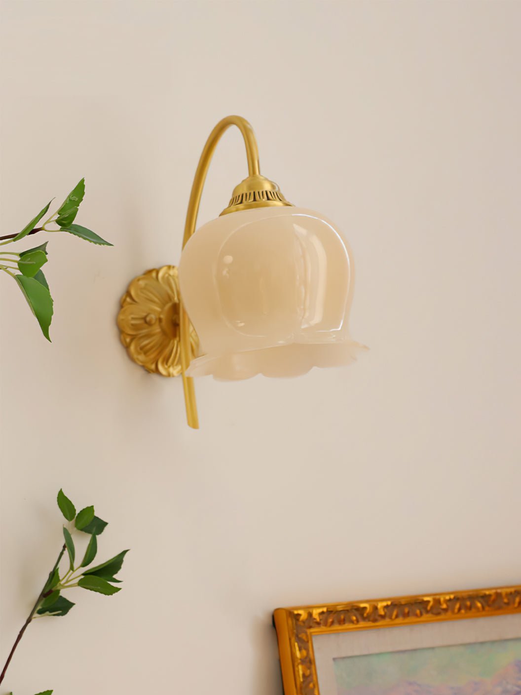 Valley Flower Wall Lamp | Solid Brass & Resin | Set of 2