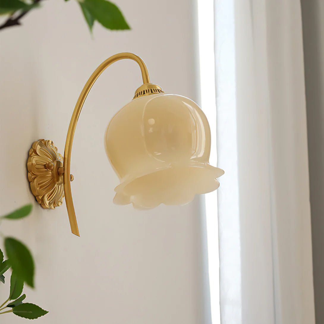 Valley Flower Wall Lamp | Solid Brass & Resin | Set of 2