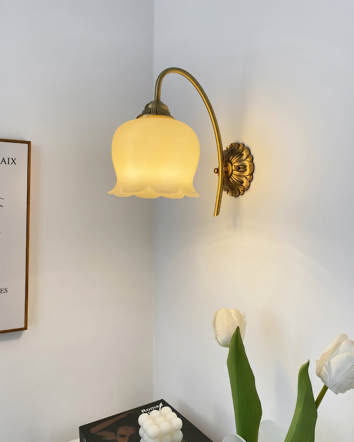 Valley Flower Wall Lamp | Solid Brass & Resin | Set of 2