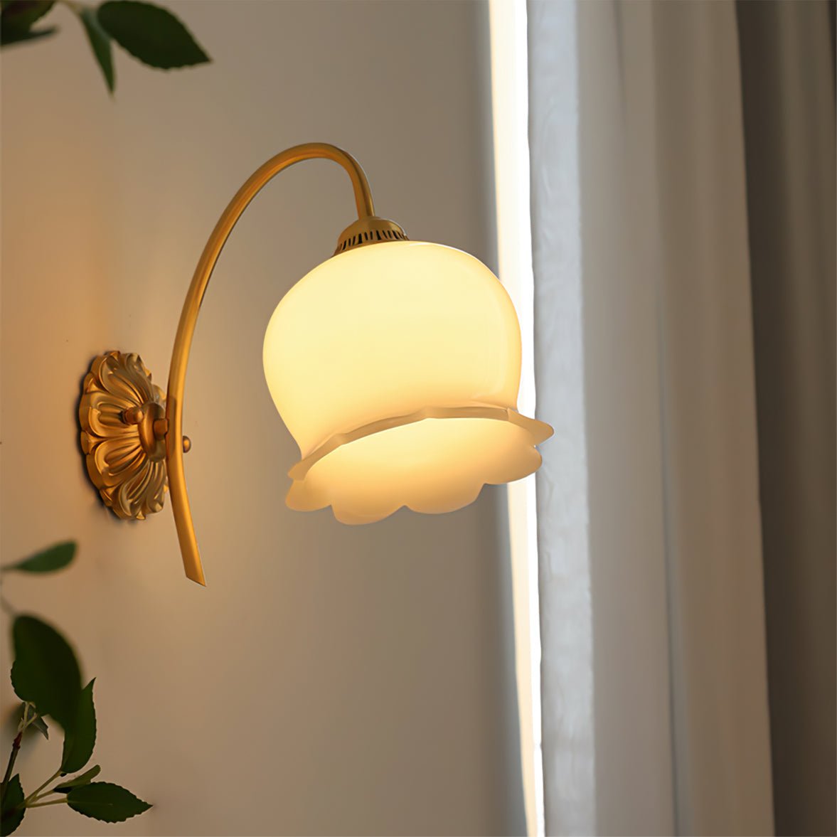 Valley Flower Wall Lamp | Solid Brass & Resin | Set of 2