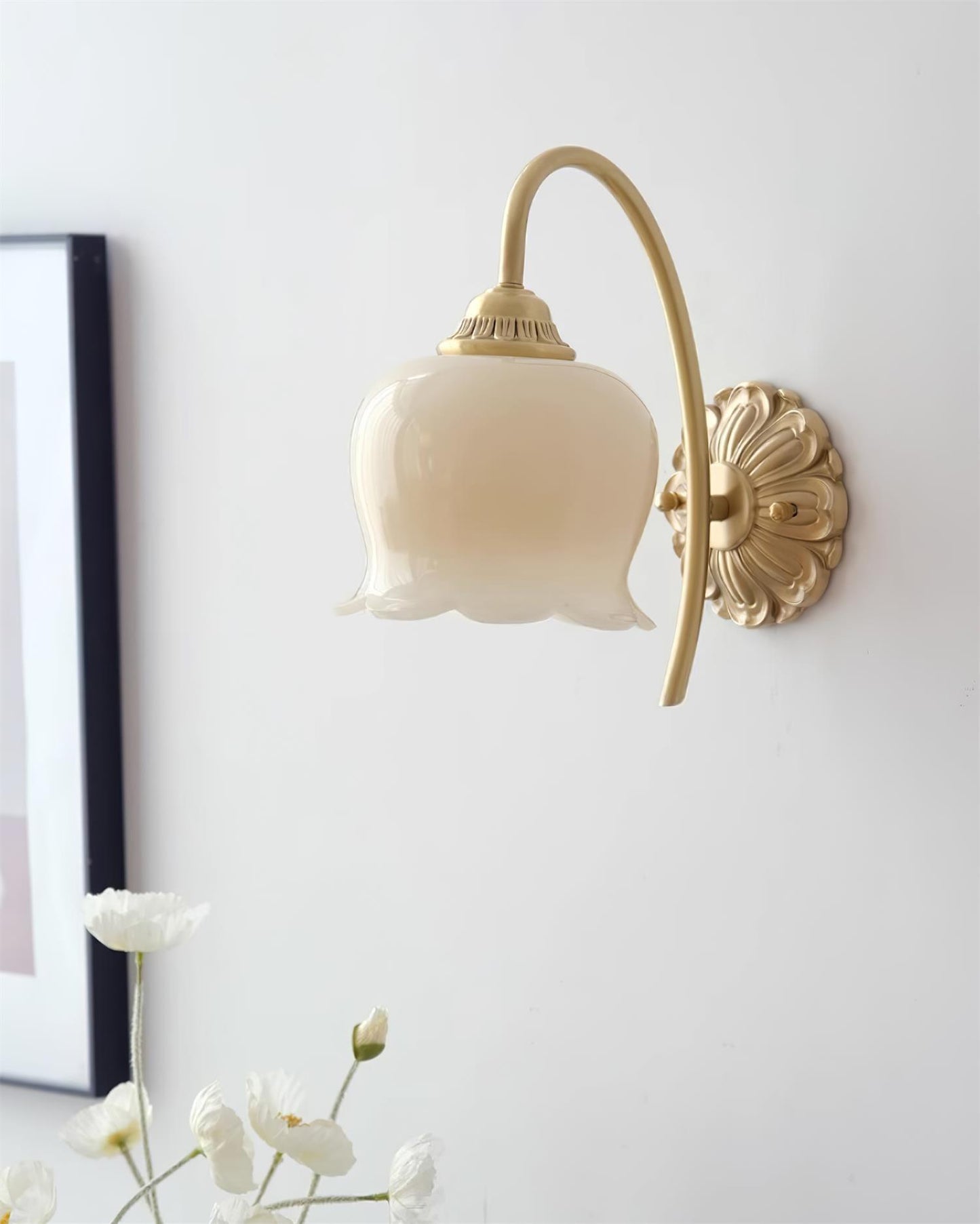 Valley Flower Wall Lamp | Solid Brass & Resin | Set of 2