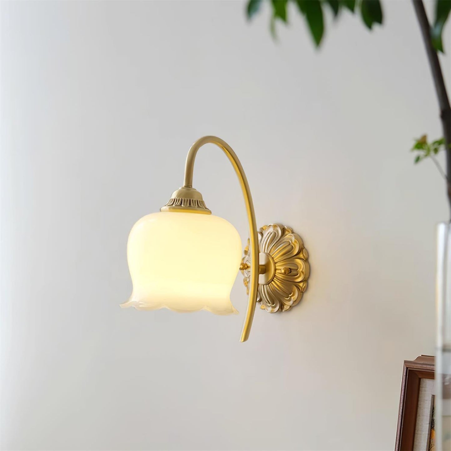 Valley Flower Wall Lamp | Solid Brass & Resin | Set of 2