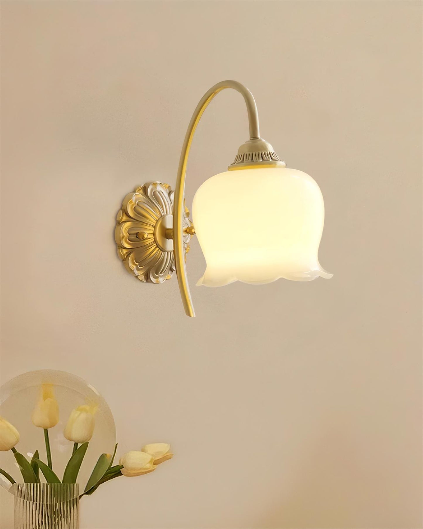 Valley Flower Wall Lamp | Solid Brass & Resin | Set of 2