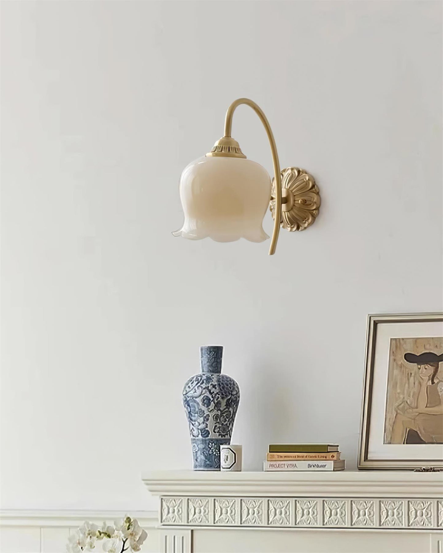Valley Flower Wall Lamp | Solid Brass & Resin | Set of 2