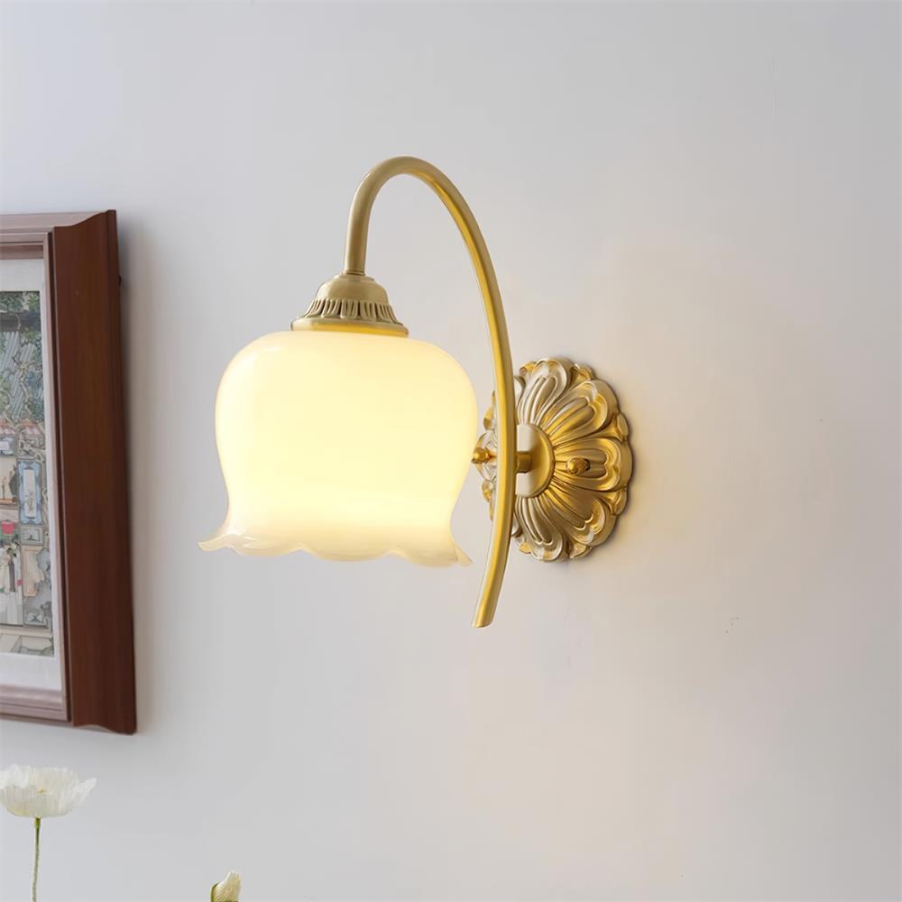 Valley Flower Wall Lamp | Solid Brass & Resin | Set of 2