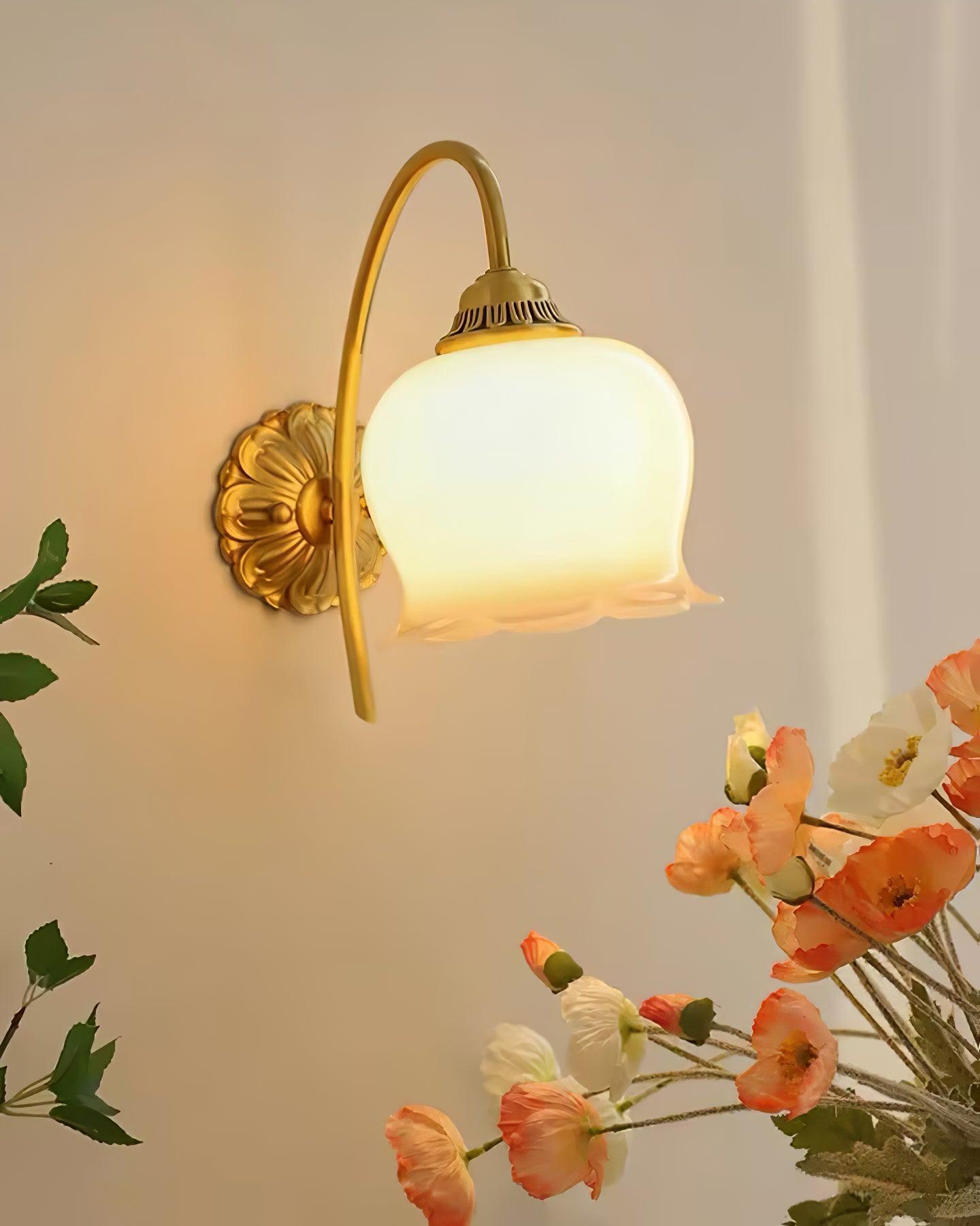 Valley Flower Wall Lamp | Solid Brass & Resin | Set of 2
